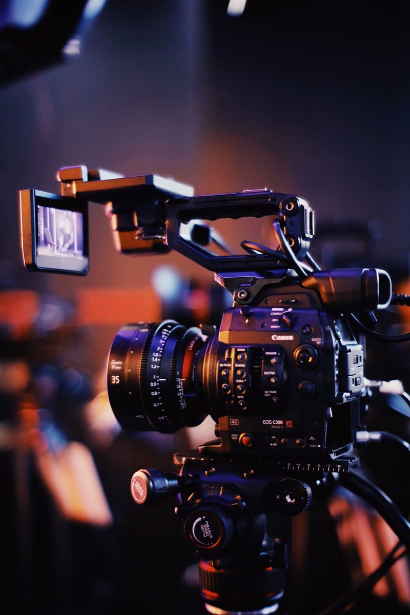 Filmcamera tijdens een opname